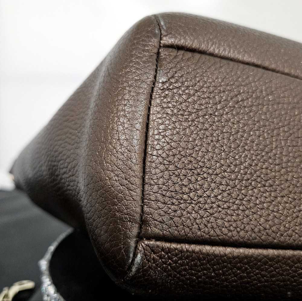 COACH KELSEY crossbody bronze metallic leather EUC pebble small F56127 bag - Picture 5 of 16